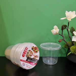 Free samples Eco-friendly 24oz Storage <b>Boxes</b> Round Shape Plastic Box for Food/Fruit/Salad With Lid Customized Logo Transparent - Product Image 3