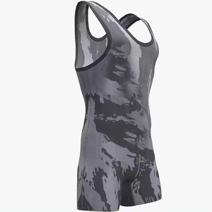 Combinaison de lutte confortable pour adultes, imprimée par transfert thermique, camouflage, haute qualité, extensible, logo personnalisé, fabrication en usine - Product Image 4