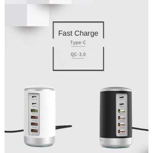 Portable 6-Port Fast Charge Tower High-Speed <b>Charging</b> Portable <b>Charging</b> <b>Stations</b> - Product Image 2