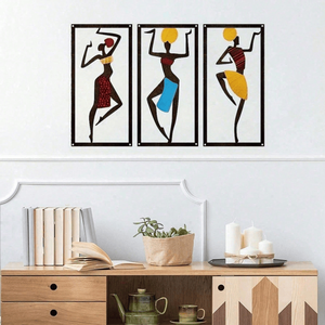 CIFbuy Moderno Arazzo Bohemien Fatto a Mano in Macramè con Danzatrice Africana per Soggiorno e Camera da Letto - Servizio di Ritiro Disponibile - Product Image 1