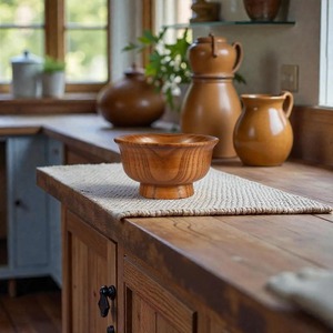 Tazón de Madera de Acacia, Estilo Moderno y Minimalista, Tazón de Madera Pulida para Servir Mariscos, Vajilla para el Hogar, Tazón para Ensalada, Arroz y Sopa - Product Image 5