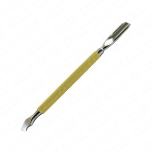 Custom Yellow Stainless Steel Nail Cuticle Pusher Professional Manicure <b>Pedicure</b> <b>Tool</b> Set with ODM Private Label Options - Product Image 3