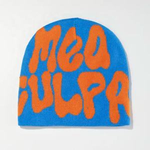 Gorro de acrílico de punto personalizado de alta calidad, gorro deportivo de invierno impermeable con logotipo bordado y patrón impreso digital - Product Image 5