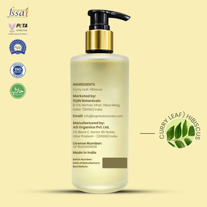 Aceite Capilar con Extracto de Hoja de Curry e Hibisco SQIN Botanicals, Nutre las Raíces, Cuidado del Cuero Cabelludo, Ecológico, 200 ml, para Todo Tipo de Cabello, a Granel - Product Image 4