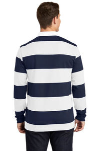 White Down Collar Rugby <b>Polo</b> <b>Shirts</b> Long Sleeve Rugby Jersey Men's <b>Blue</b> and White Two Tone Color Best Quality Rugby <b>Shirts</b> - Product Image 6