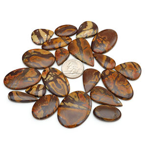 Pierre précieuse naturelle en jaspe australien, cabochon en vrac pour la fabrication de bijoux, pendentif, bague, bracelet - Product Image 1