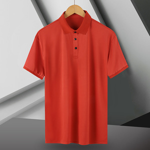 Camiseta polo de manga corta para hombre de mediana edad, de poliéster de secado rápido, con diseño de logotipo personalizado OEM bordado e impreso, para verano. - Product Image 2