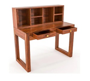 Wood <b>Study</b> Table with Drawers & Cubbies |Student <b>Study</b> Table Furniture |Modern Wooden Laptop <b>Desk</b> - Product Image 4
