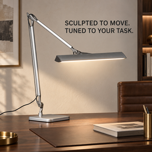 Lampe de bureau LED à double bras à large couverture 1440lm Ra95, éclairage de travail pour architectes et grandes tables à dessin - Product Image 1