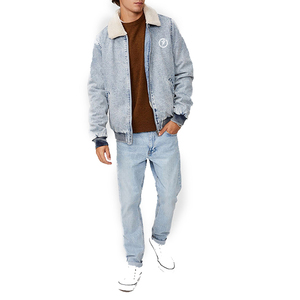 Chaqueta vaquera XL de moda primaveral para hombre con bolsillos grandes, color liso, estilo casual, teñido liso, para hombre - Product Image 3
