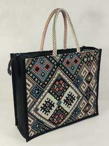 Sac fourre-tout en toile à motifs ethniques - Product Image 2