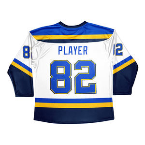 Jersey de Hockey sobre Hielo Unisex, 100% Poliéster, Manga Larga, Cuello en V con Cordones, Transpirable, Ligero, Corte Regular, Estampado Personalizado - Product Image 2