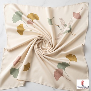 High Quality Printed Short <b>Scarf</b> Fabric Custom Design OEM ODM Private Label Textile Manufacturer Fashion Accessories Wholesale - Product Image 2