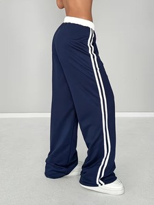 Spring/<b>Summer</b> Digital Print Belt Patchwork Casual Athletic Street Vintage Style Loose Flat Front 100% Cotton Athletic <b>Pants</b> - Product Image 2