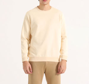 Sweat-shirts unisexes en molleton de coton vierge en gros, personnalisables avec logo imprimé, coupe oversize, col rond, pour hommes - Product Image 2