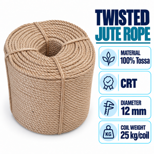 Cordon en jute CRT 12 mm pour la décoration et l'artisanat, ficelle en jute naturelle pour le jardinage et la vente en gros - Product Image 3