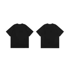 T-shirt décontracté pour homme, manches courtes, col rond, tricoté, couleur unie violet, coupe classique - Product Image 5