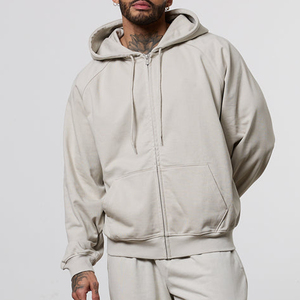 Autumn American Streetwear Brand High Street <b>Hooded</b> Fleece Sweatshirt Loose Zipper <b>Cardigan</b> <b>Men</b> Solid 100% 3D Embroidery - Product Image 4
