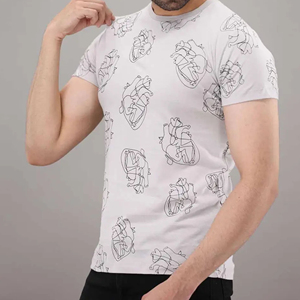 High Quality 100% Cotton Men's Oversize Screen Print T-Shirts-Breathable Anti-Wrinkle Quick Dry Customizable Men's T-shirts - Product Image 3