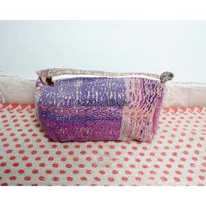 Juego de Bolsas Kantha Personalizadas, Hechas a Mano, Acolchadas, con Estampado de Serigrafía y Borlas, Ecológicas, de Algodón, para Cosméticos - Product Image 6