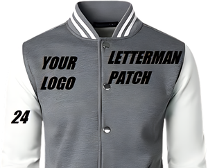 Blouson universitaire d'hiver personnalisé avec logo, coupe-vent en coton, fermeture à boutons-pression, col montant, style Letterman, manteau bomber de baseball tendance - Product Image 2