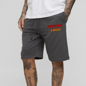 กางเกงขาสั้นเอวสูงทรงหลวมสไตล์สตรีทแวร์สำหรับผู้ชาย ผ้าฝ้ายผสมโพลีเอสเตอร์ เหมาะสำหรับออกกำลังกาย ปั่นจักรยาน ใส่เที่ยวชายหาด ฤดูร้อน/ฤดูใบไม้ผลิ ไซส์อเมริกา - Product Image 1