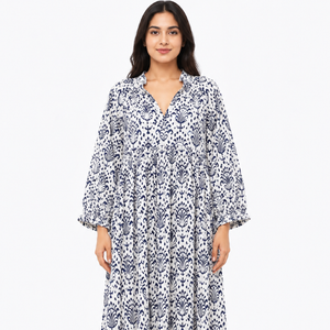 Beautiful floral Cotton Block Printed dress Dress For Casual wear Hand Block Printed Dress - Product Image 1