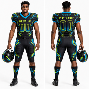 Customizable American Football Uniform Jersey Pants Set Breathable Quickdry Polyester <b>Athletic</b> Teamwear Personalized Sublimation - Product Image 6
