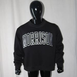 Sudadera MORRISON con cuello simulado, 450 GSM, nombre personalizado, bordado en aplique, corte holgado, 100% algodón, felpa francesa. - Product Image 1