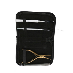 Kit d'outils personnalisé pour extensions capillaires à marque privée – Pince d'installation et de retrait de micro-perles en bronze, aiguille à boucle pour I-Tips - Product Image 5