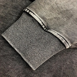 Dcy Hommes Streetwear Distressed Heavyweight Hoodie Blanc Épais Hoodies En Gros Lavage À L'acide Distressed Brodé À Capuche - Product Image 4