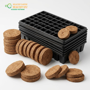 Eco2go Vietnam Discos de Fibra de Coco Natural, Pastillas de Turba Comprimidas Redondas para Germinación de Semillas - Product Image 2