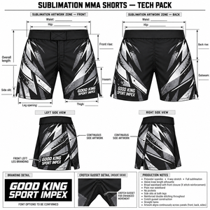Shorts de sport imprimés noir et gris pour hommes, style grunge éclaboussures, taille élastique à crochet, jambes fendues, personnalisables pour marque, vente en gros - Product Image 6