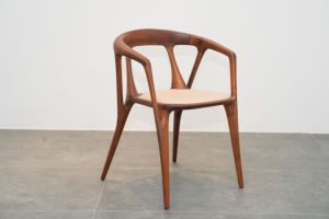 Chaise de salle à manger en bois nordique de luxe, dossier rembourré doux, style italien moderne pour la maison, l'hôtel, PISANO - Product Image 1