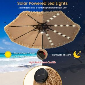 9 Foot Portable LED Light Beach Umbrella Patio Umbrellas & Bases - Product Image 6