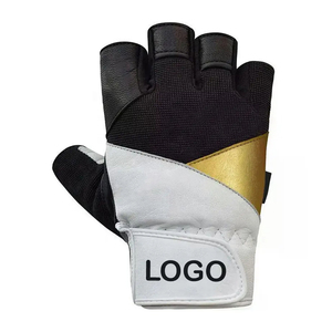 Gants de musculation en cuir antidérapants |   Mitaines de musculation à demi-doigts haute élasticité |   Entraînement de force professionnel - Product Image 6