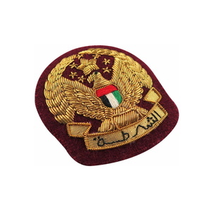 Premium Quality Durable Bullion Patches BRUNEI ROYAL <b>HAT</b> Bullion Badge Flying Shape Bullion Wire Hand Embroidery Canvas Patch - Product Image 3