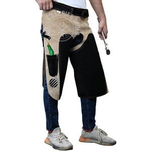 Delantal de lona de alta calidad, cuero de gamuza de piel de vaca duradero, 2 bolsillos, martillo fácil, cuelga las rodillas, Correa Jodhpur y calzones - Product Image 1