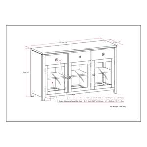 Cosmopolitan <b>Mahogany</b> <b>Sideboard</b> Buffet - Product Image 6