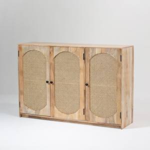 Vandana Pebble Altis Rattan Wood <b>Sideboard</b> for Stylish Indoor & Outdoor Modern Home Interiors - Product Image 4