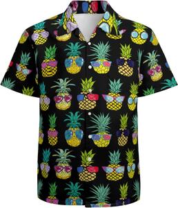 Chemise décontractée imprimée pour homme, manches courtes, style hawaïen tropical, boutonnée, motif floral coloré, idéale pour l'été et les vacances - Product Image 5