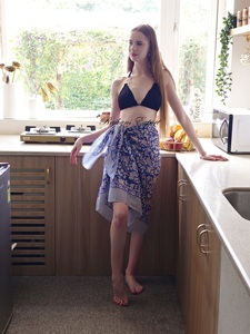 ผ้าพันคอชายหาดลายใบไม้พิมพ์ลายด้วยมือแบบอินเดีย ผ้าฝ้าย 100% สำหรับผู้หญิง ระบายอากาศได้ดี น้ำหนักเบา ขายส่ง - Product Image 3