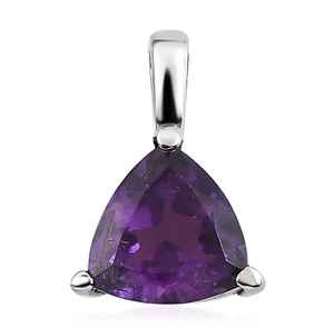 Natural Amethyst Pendant Necklace 925 Sterling Silver Vintage Engagement Wedding Party Birthstone Jewelry Gift for Her - Product Image 3