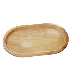 Plateau ovale en bois naturel pour Restaurant, utilisation manuelle pour la vaisselle, plateau de service ovale - Product Image 1