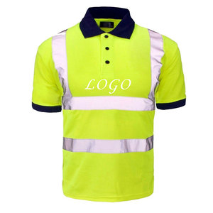 เสื้อยืดนิรภัยสำหรับทำงาน แบบสั่งทำพิเศษ สะท้อนแสง ระบายอากาศได้ดี แขนสั้น กันน้ำ ผลิตจากโพลีเอสเตอร์ มาตรฐาน ANSI Class 2 พร้อมไฟ LED กระพริบ สำหรับงานก่อสร้าง - Product Image 2