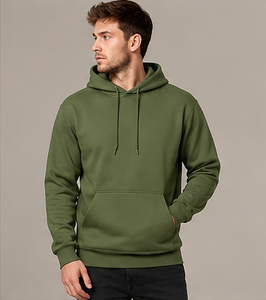 Men’s Premium Plain Pullover Hoodie Heavyweight Cotton Fleece Blank <b>Sweatshirt</b> Oversized Streetwear Custom Logo Hoodie - Product Image 3