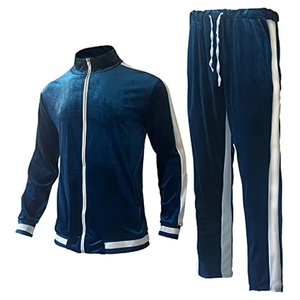 Conjunto Deportivo Casual de Invierno para Hombre, 2 Piezas, Sudadera con Capucha de Terciopelo, Transpirable, de Secado Rápido, Chaqueta con Cremallera Completa y Pantalones Estampados para Correr - Product Image 5