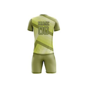 Maillot de football sans manches ou à manches courtes 100 % polyester, imprimé par sublimation, avec short assorti, respirant et à séchage rapide, vêtements de sport - Product Image 6