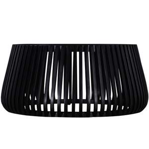 Moderno Glam nero rotondo tavolino in legno per soggiorno divano elegante pezzo di accento - Product Image 3