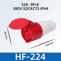Connecteurs de Prises Industrielles Mâle-Femelle HFE 3P+E 4 Broches 380V 32A IP44/IP67 50/60Hz